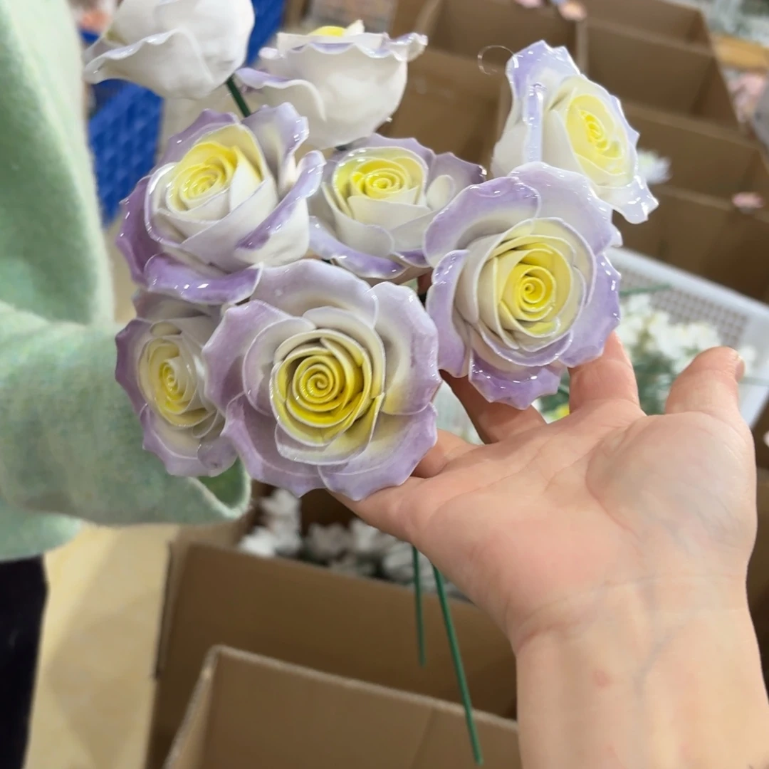 10朵送四片陶瓷叶满20元发货，退款拉黑