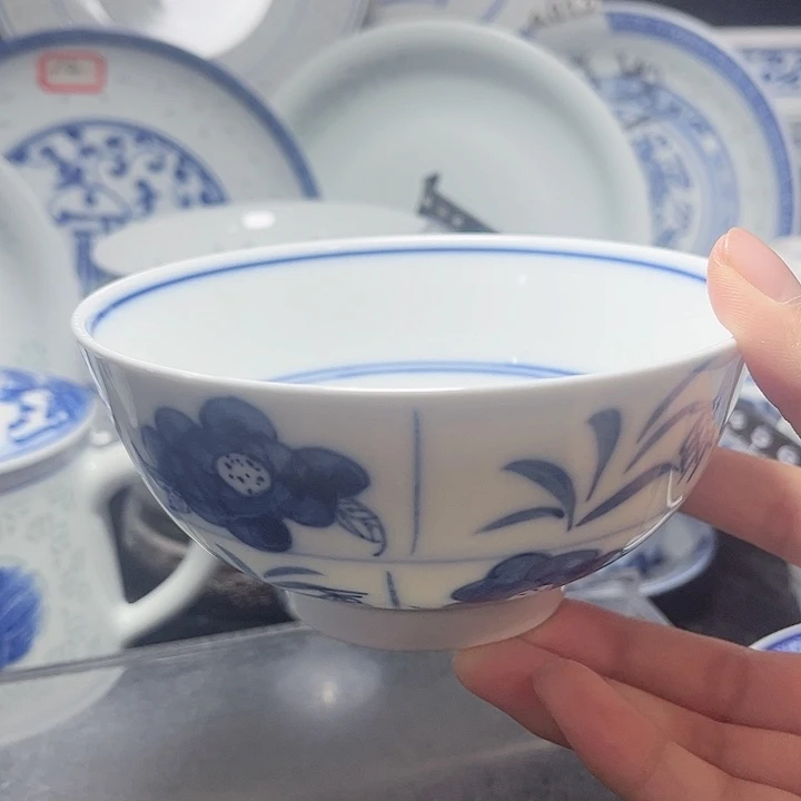 碗手绘木棉花五寸饭碗