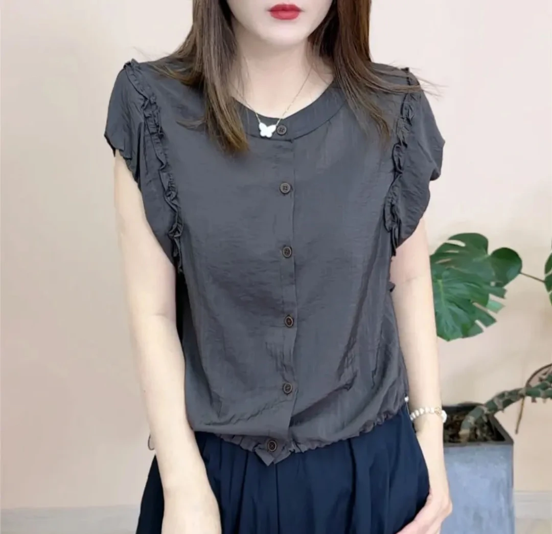 8720夏季新款洋气百搭气质减龄气质时尚女短袖显瘦T恤上衣