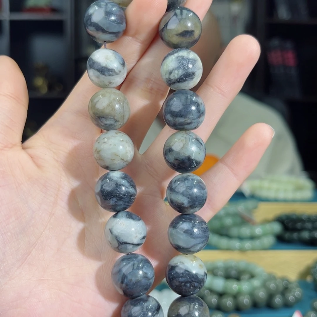 和田玉手链未镶嵌手串纯天然新疆和田玉16mm