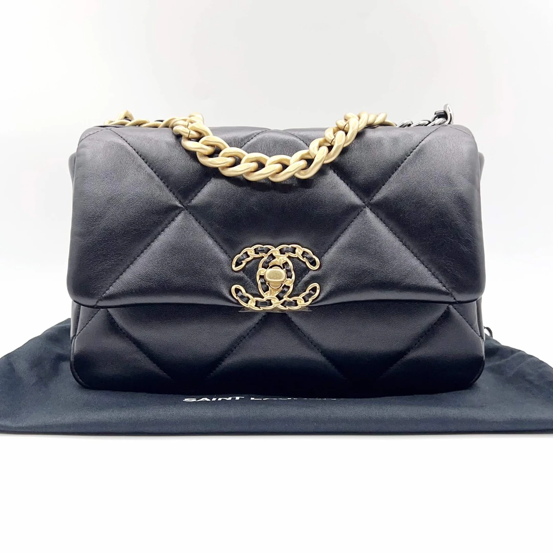 99新 Chanel/香奈儿 19bag小号 黑金 芯片款NPCE