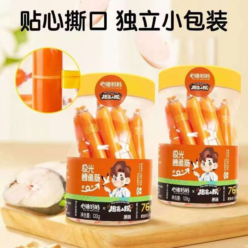 心迪/妈妈 趣食小探鱼肠120克