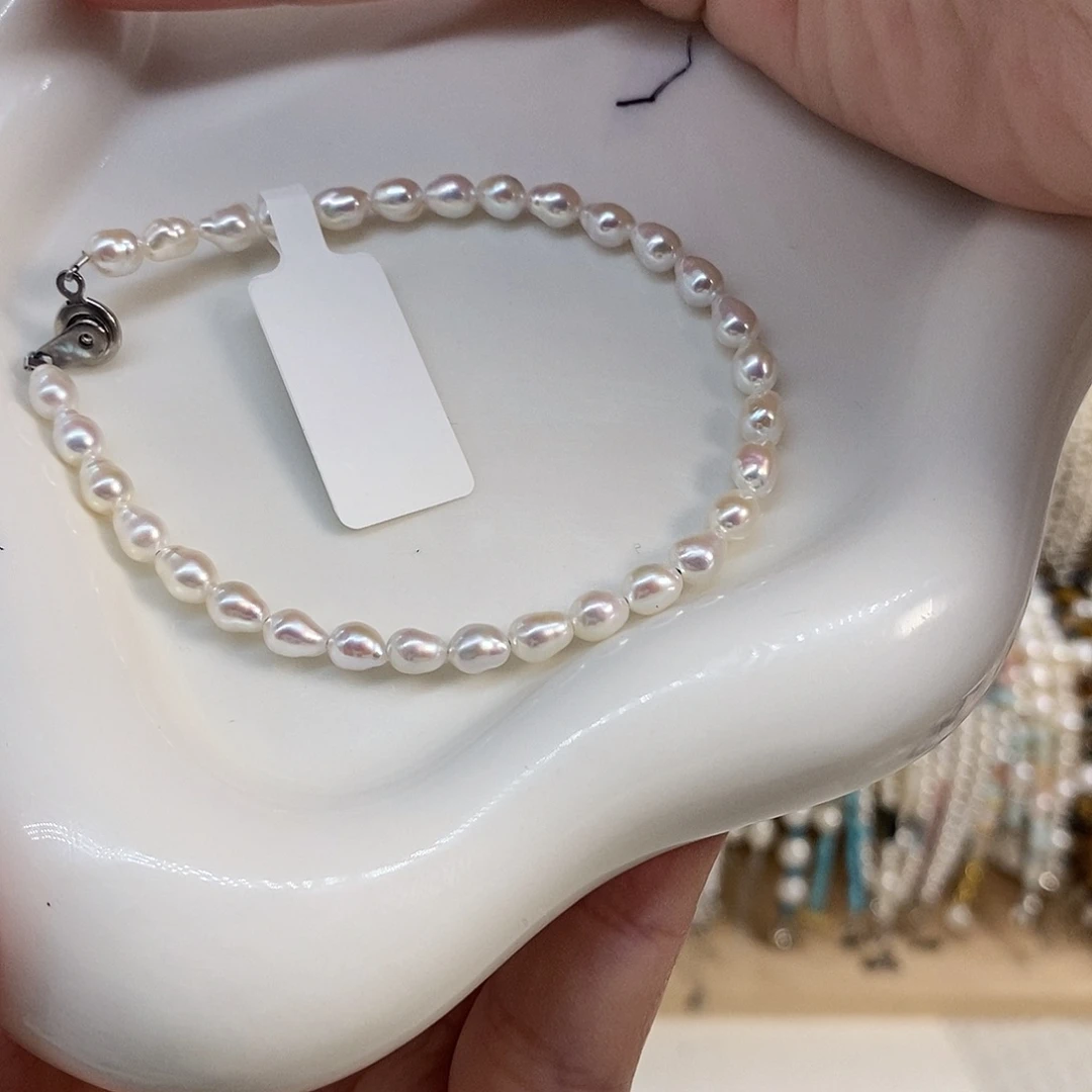 耳饰银S925镶嵌淡水珍珠