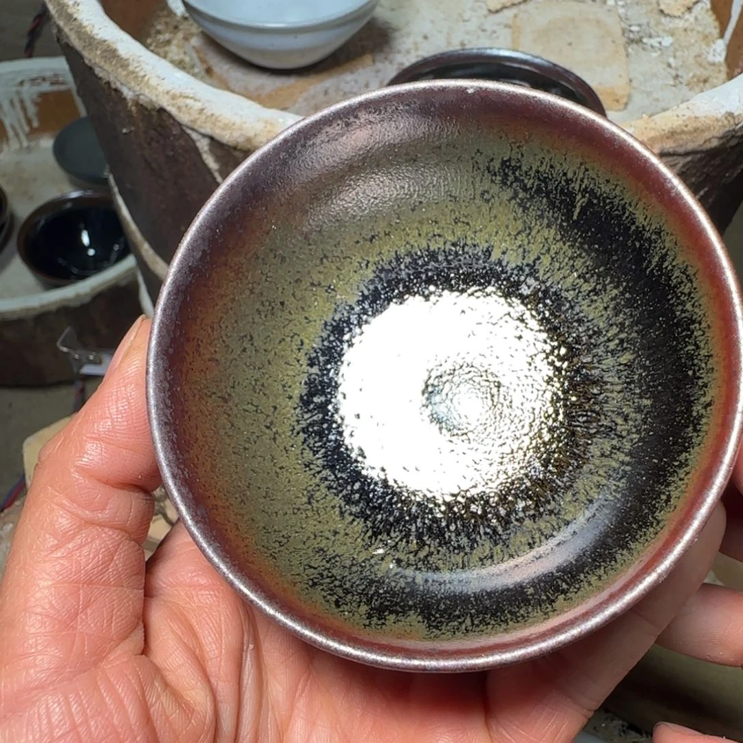 夜***露柴烧建盏茶盏茶杯353