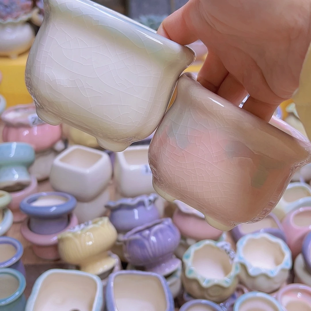 红陶陶瓷花盆当场满12包邮