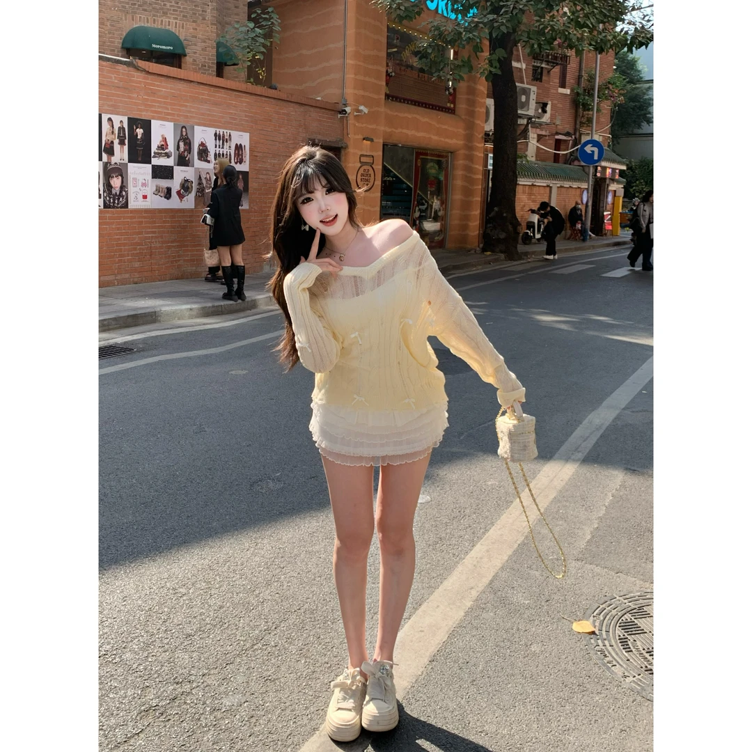 MengFairy 【甜心少女半裙】设计感重工百搭半裙套装4864M