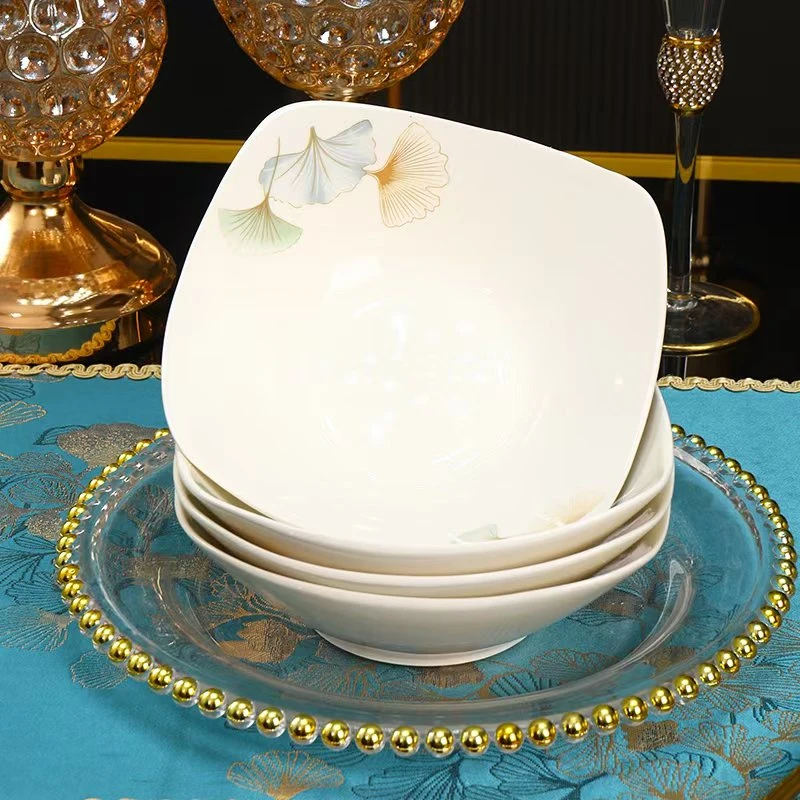 银杏叶元宝碗8英寸四个装 破损联系客服