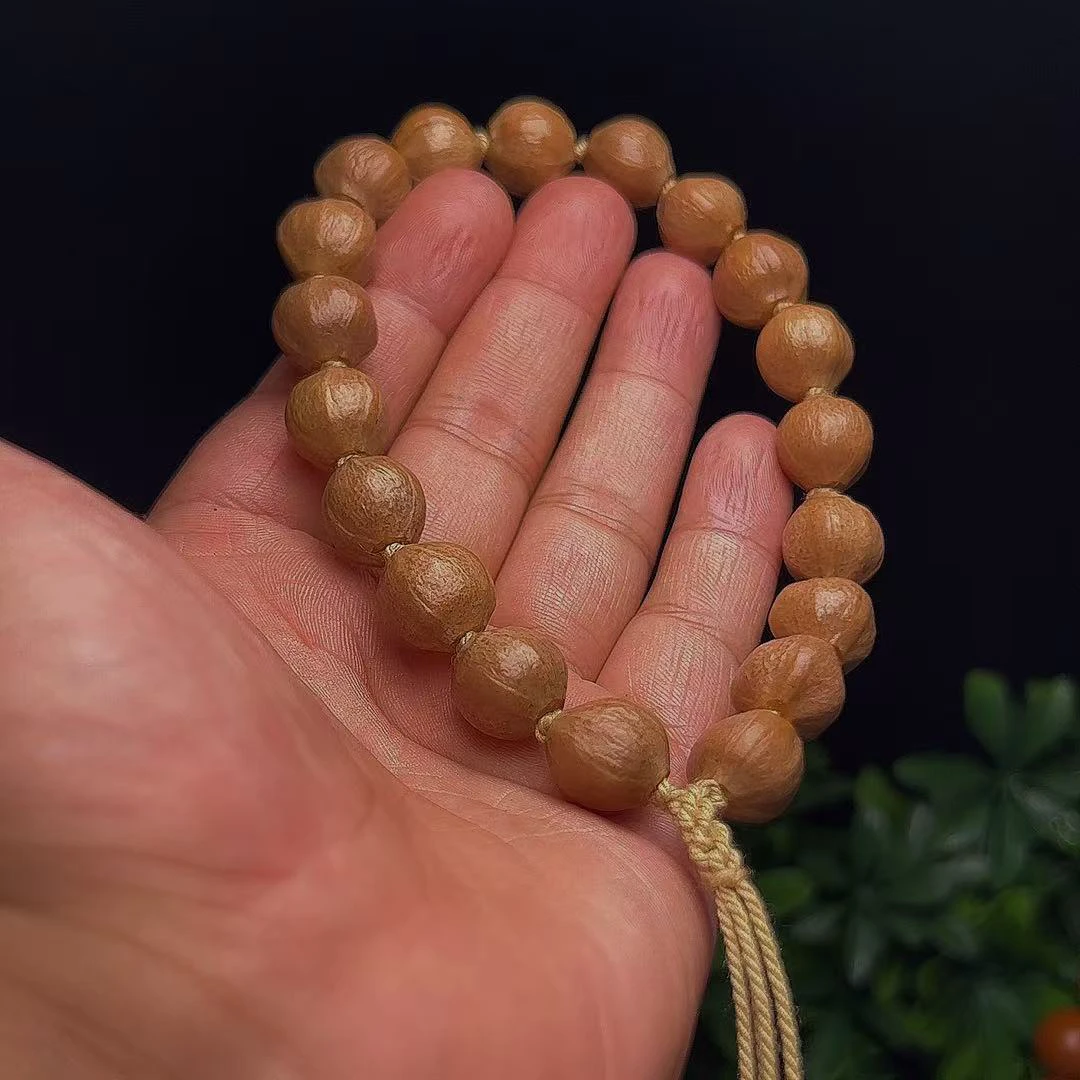 【正圆蒜头铁核】橄榄核原生态铁核手串