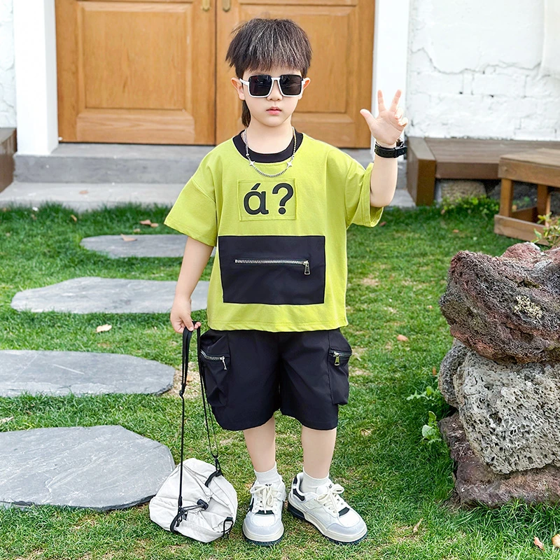 男童夏装套装潮酷痞帅儿童休闲时尚网红服装2025宝宝夏季薄款衣服