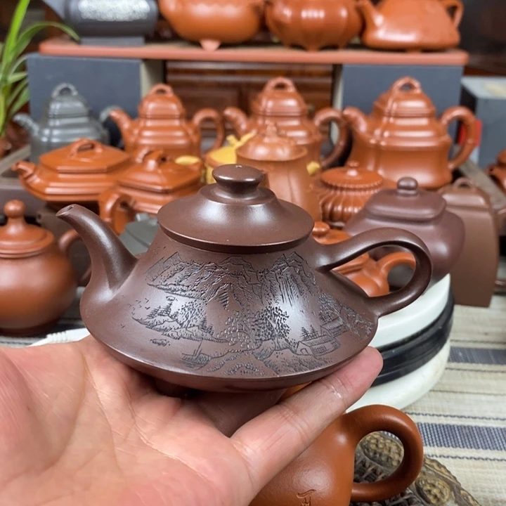 茶壶紫砂云炉180-260CC原矿老紫泥618特价