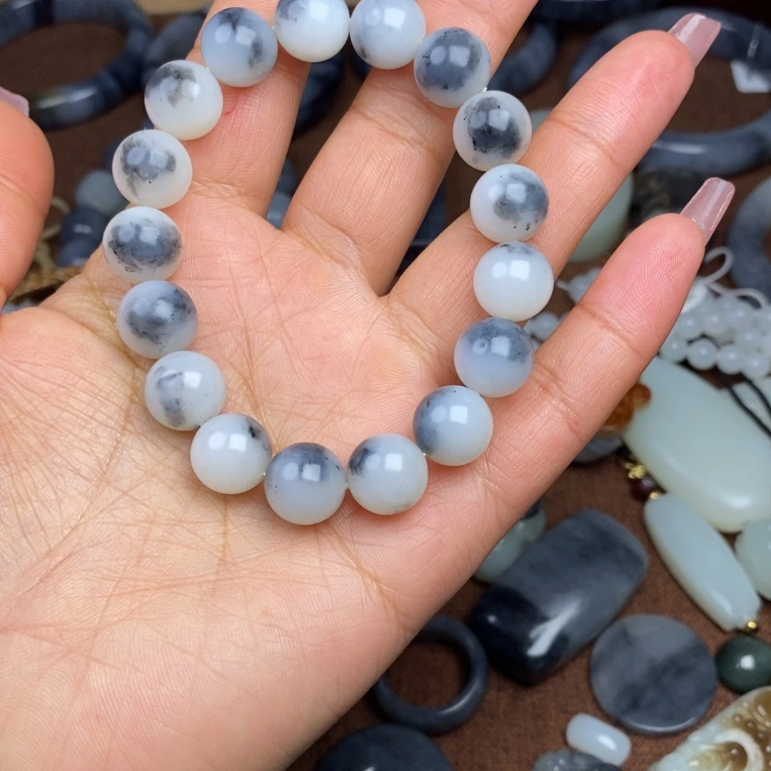 钢***律和田玉未镶嵌颈饰