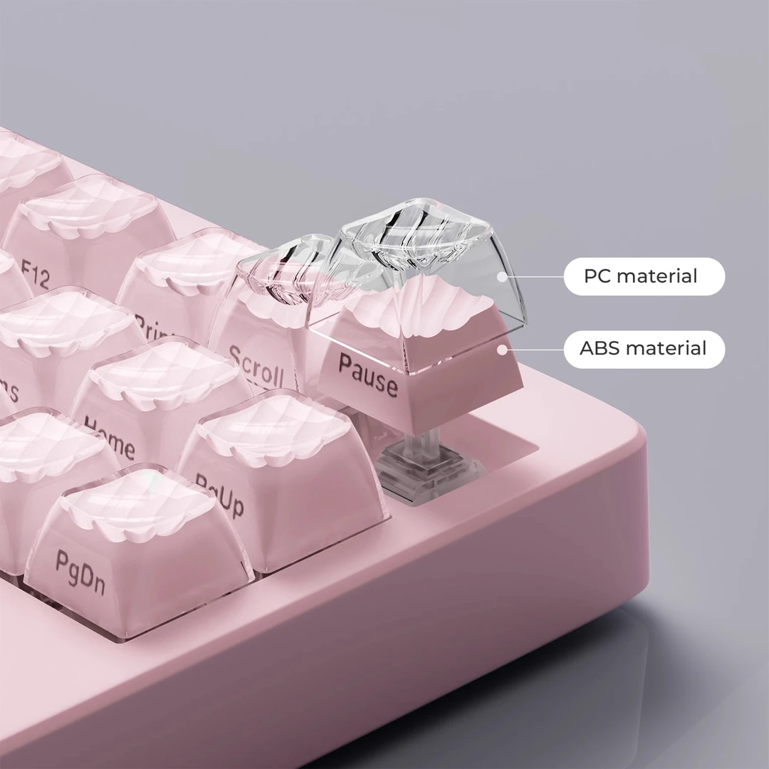 XVX果冻水晶2.0 键帽侧刻机械键盘帽魔浪PC女生冰晶wooting alice