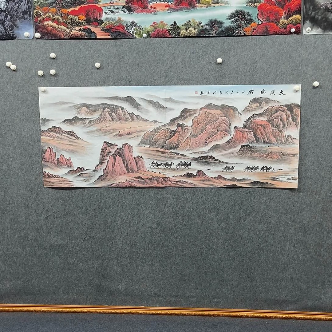 国画小六尺大漠一副