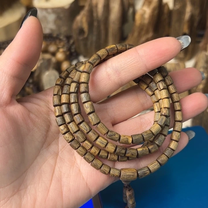 沉香沉香碎屑桶珠多圈11克加