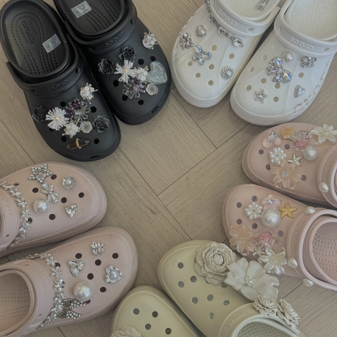 【小熊粉丝专享】洞洞鞋鞋花鞋扣链条水钻配饰装饰diy配件饰品