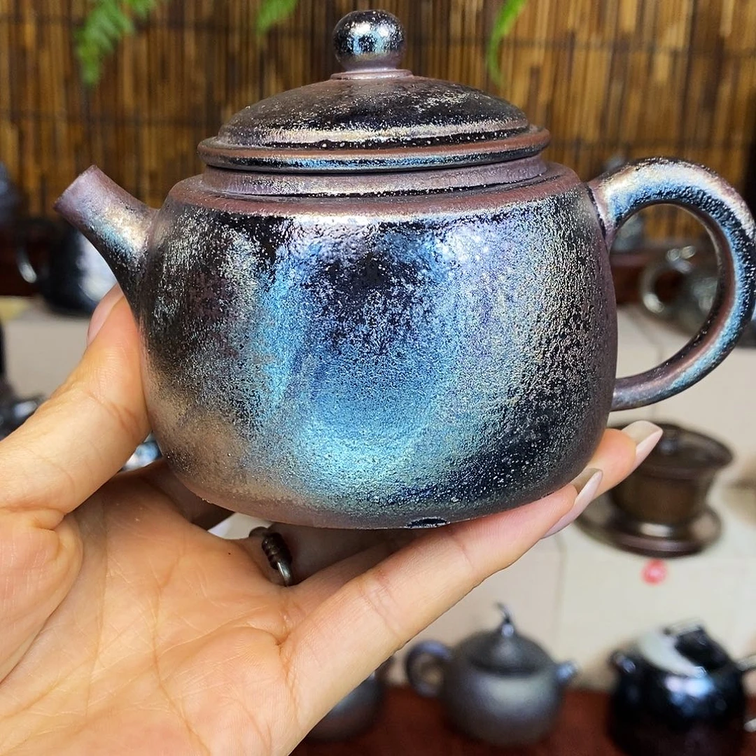 杯云南建水紫陶柴烧壶