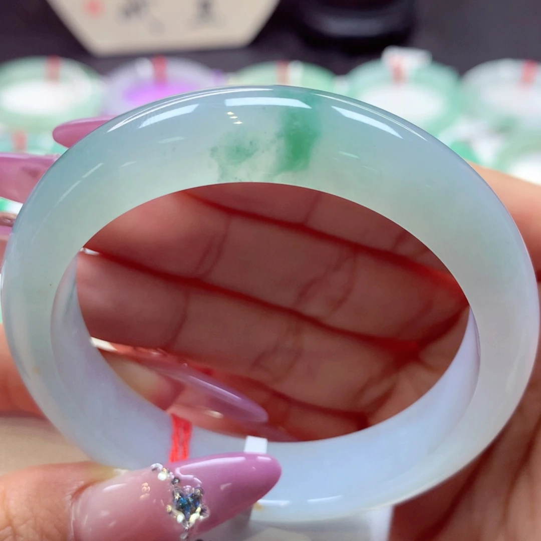 翡翠手镯未镶嵌正圈37号66