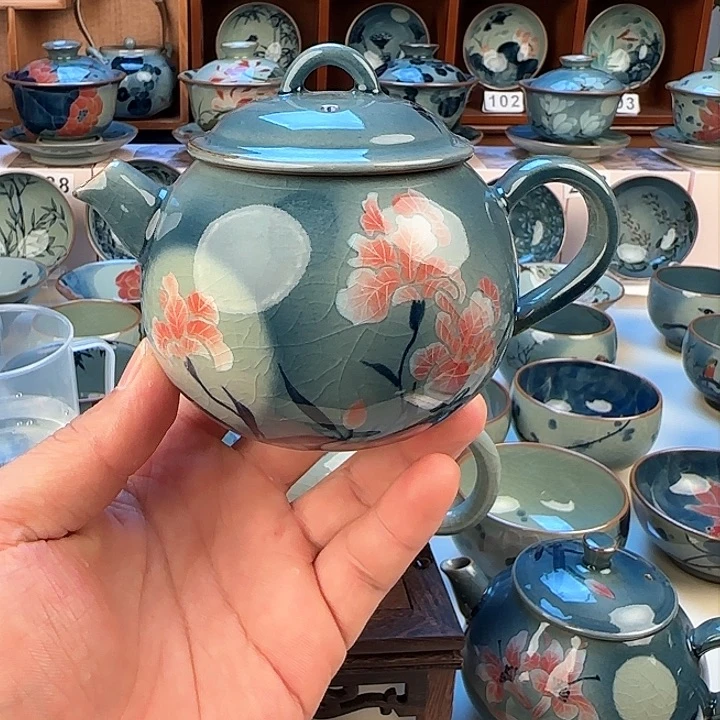 景德镇老陶泥茶壶180毫升礼盒装