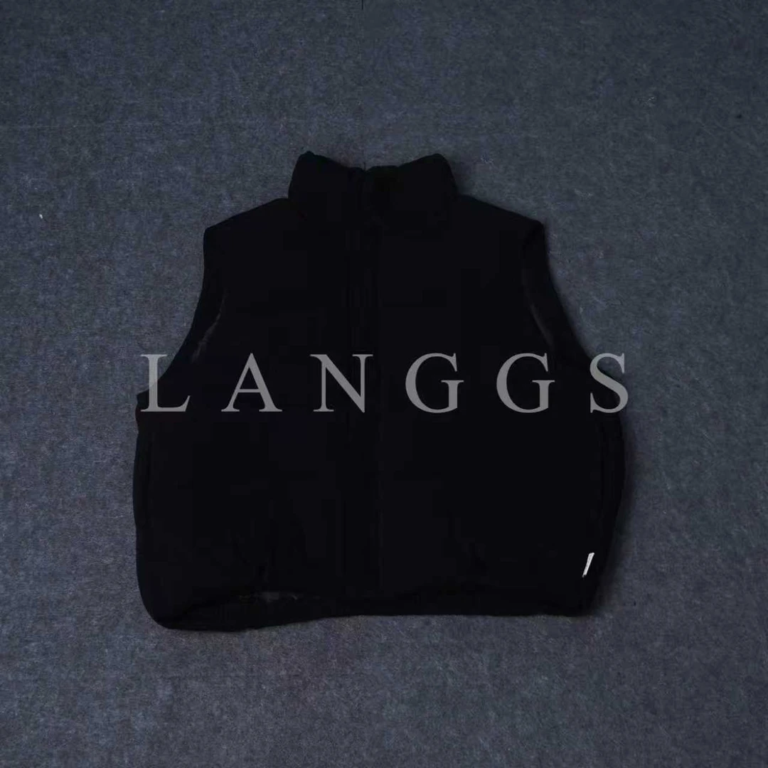 LANGGS&李雪岩 25冬季基础纯色百搭款立领羽绒马甲-8602