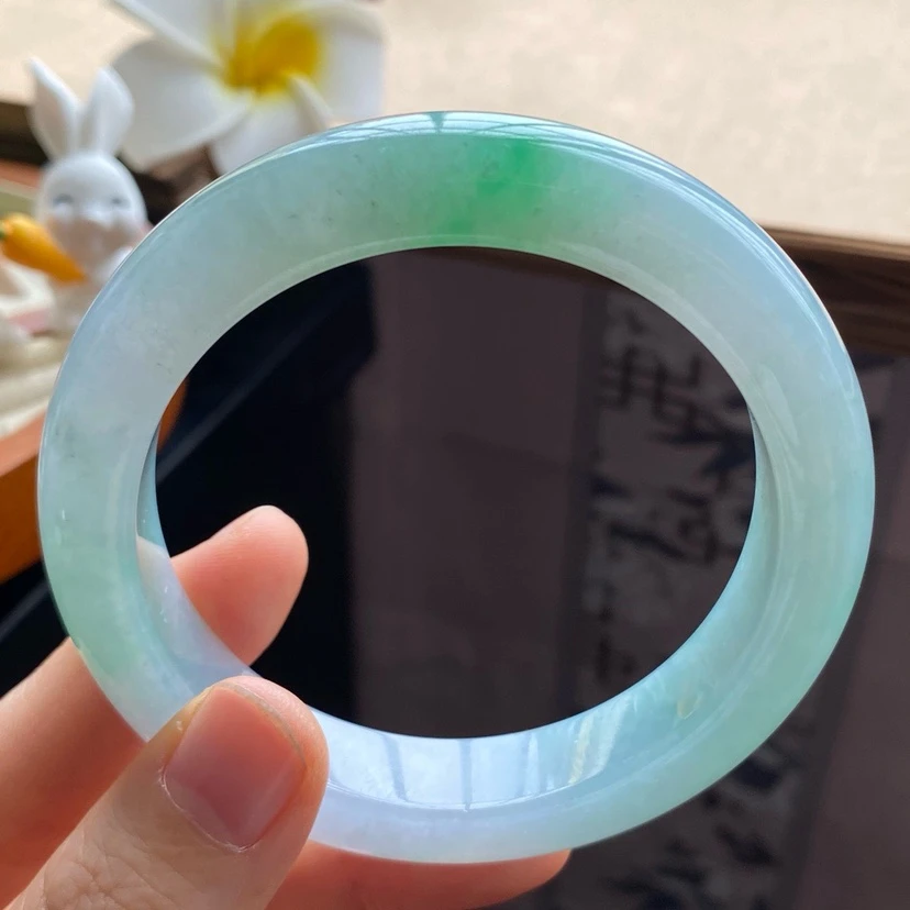 109盘12924号57.5-12.2-9.5正圈阳绿镯青翠阳绿如春色般翡翠手镯