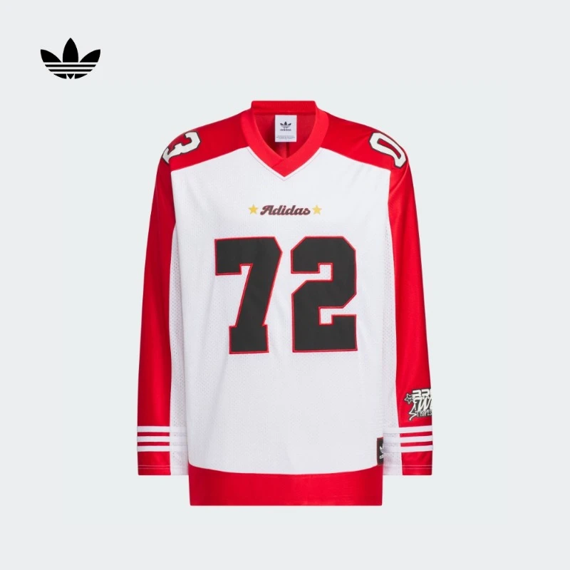 阿迪达斯官方三叶草 宽松运动上衣长袖T恤男女新款 adidas KA8004