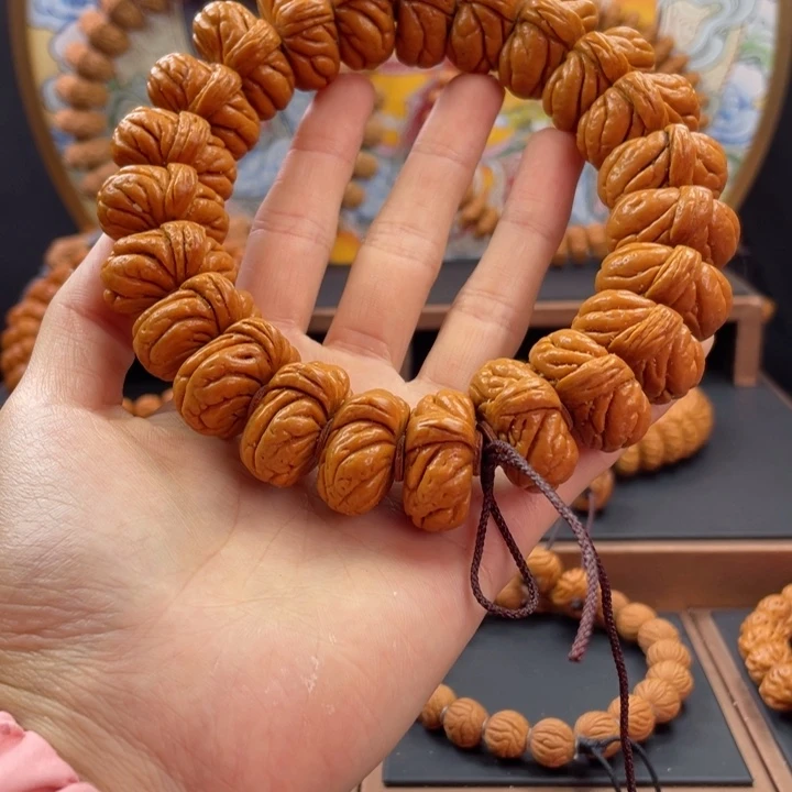 桃核手串调*龙纹桃核矮霸