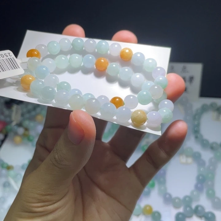 未镶嵌手串翡翠多样性发其一