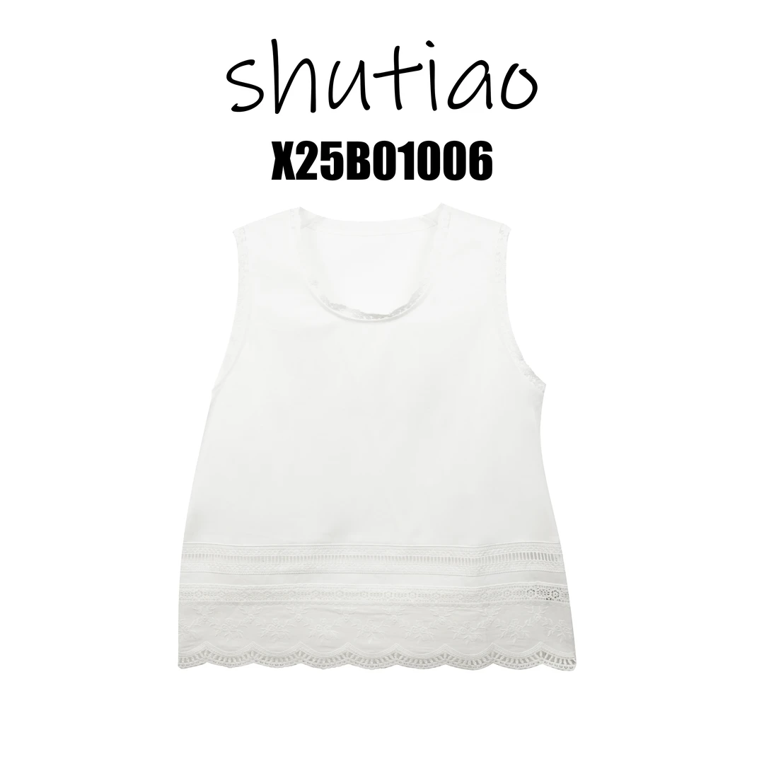 【SHUTIAO】2025夏季:新款小众设计款背心X25B01006