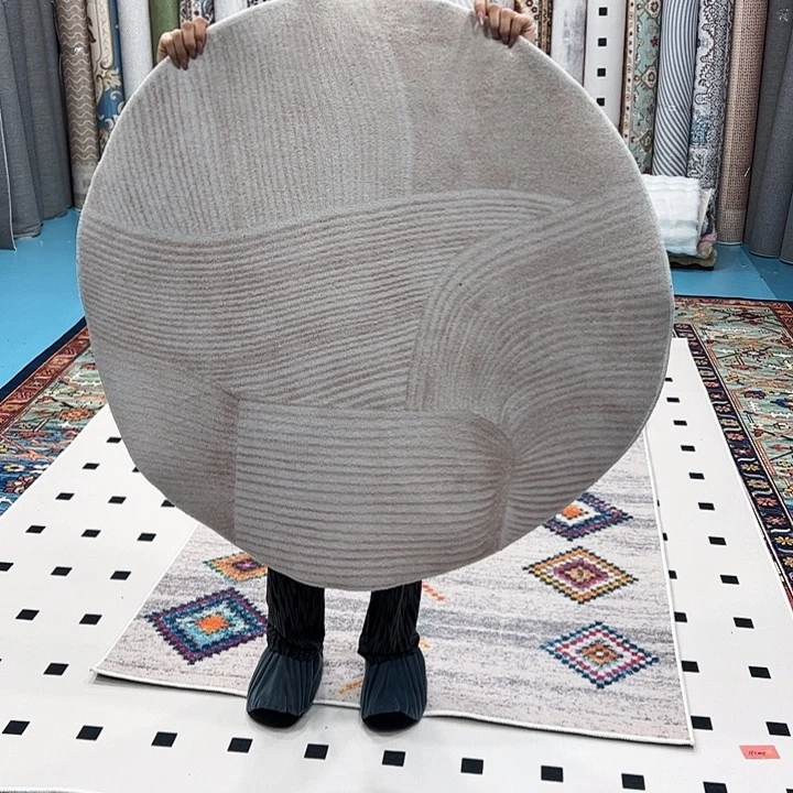 混纺棉布底仿羊绒直径两米圆全新特价尺寸误差正负1-3厘米