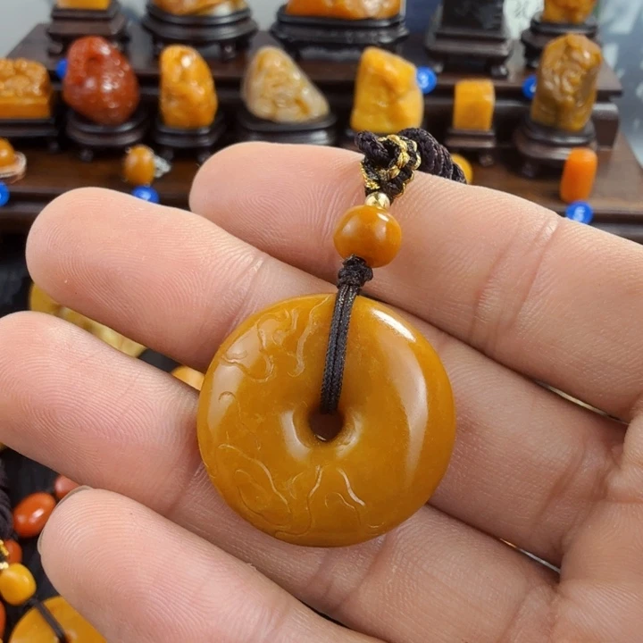 龙***海田黄石田黄石挂件