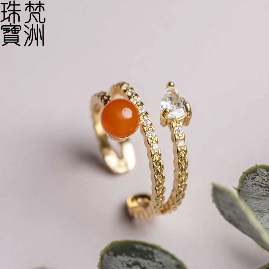 【梵洲】手工定制 南红戒指 FZD4926 多样性发一