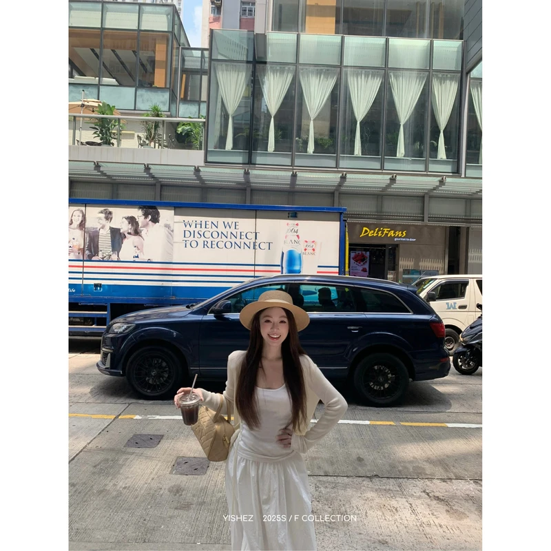 YISHEZ “显瘦刚需”夏季薄款小披肩绑带防晒外搭纯色开衫外套女