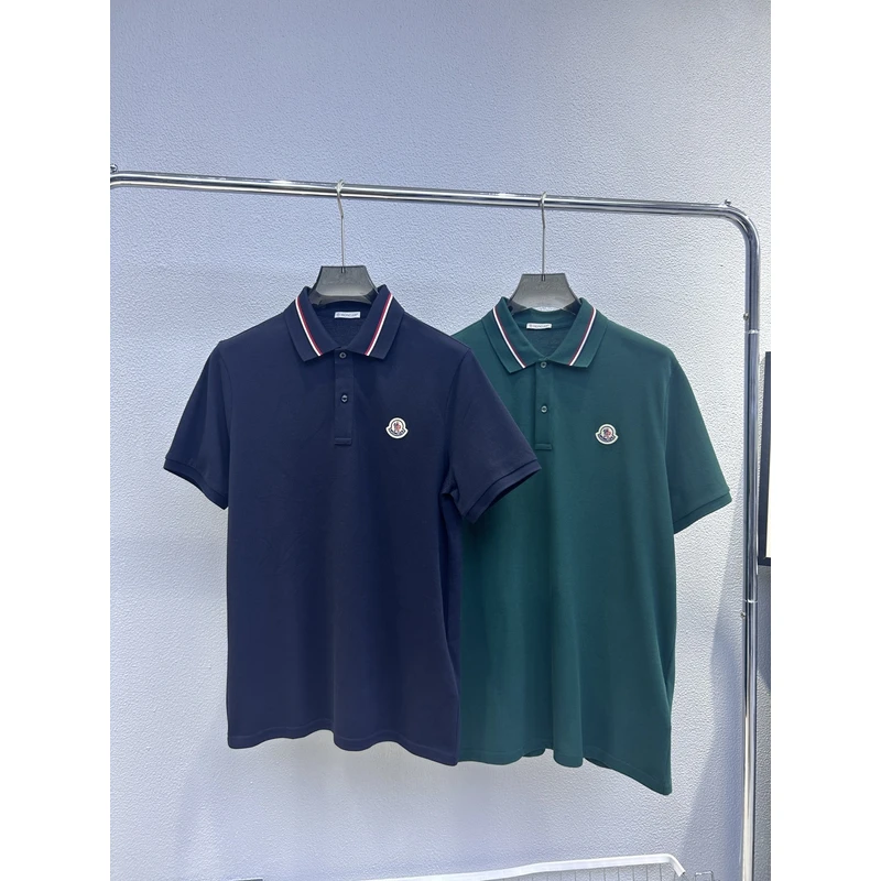 全新未使用Moncler盟可睐 男士后领字母印花短袖polo衫 8A00021