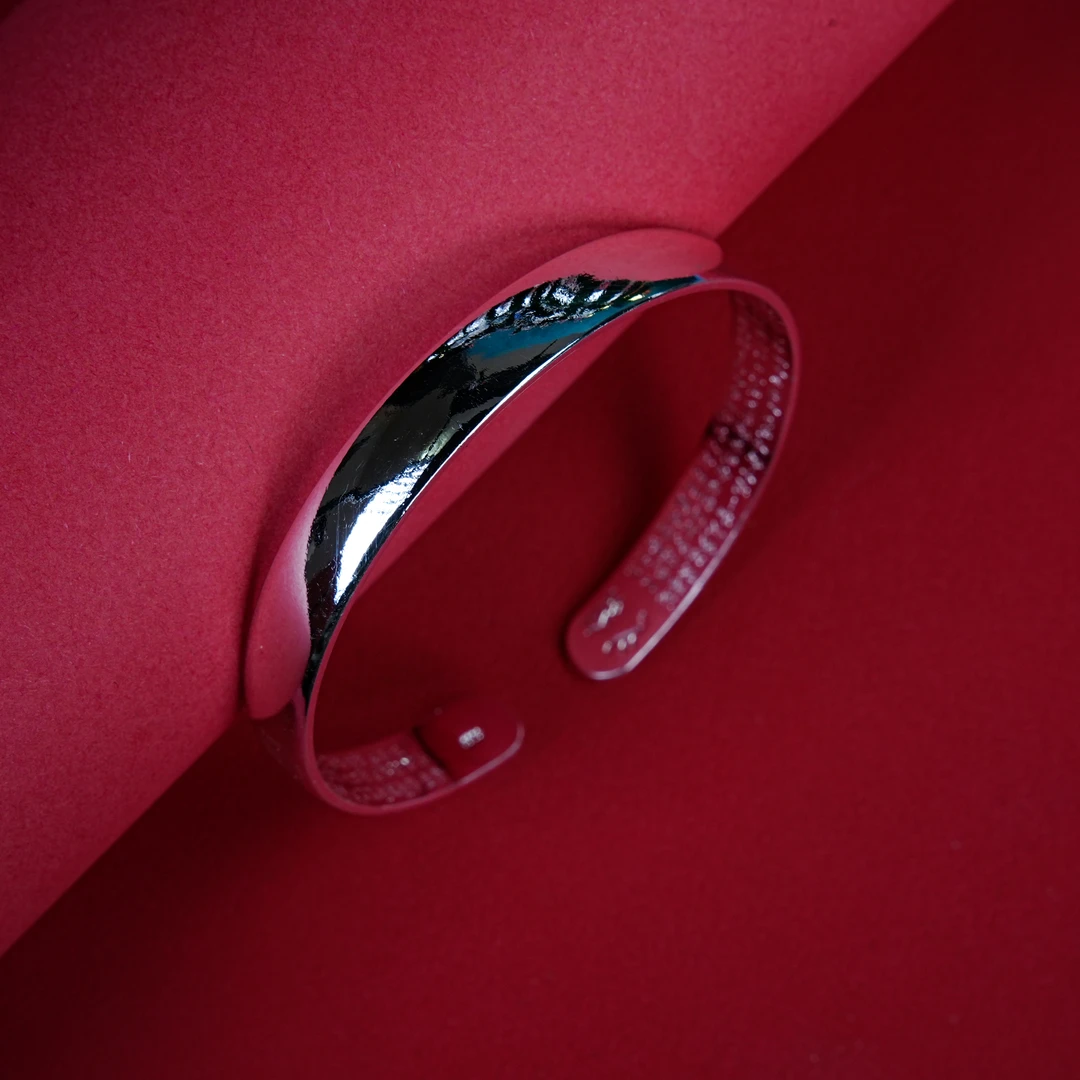 光面 素圈心经宽开口 手镯无礼盒