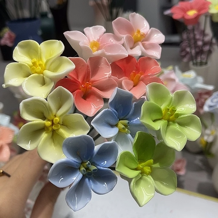 陶瓷纯手工捏花设计