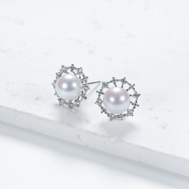 【新东方专属】爱迪生珍珠925银淡水珍珠耳饰8-9mmXDF