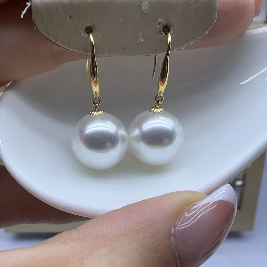18K金镶嵌耳饰淡水珍珠