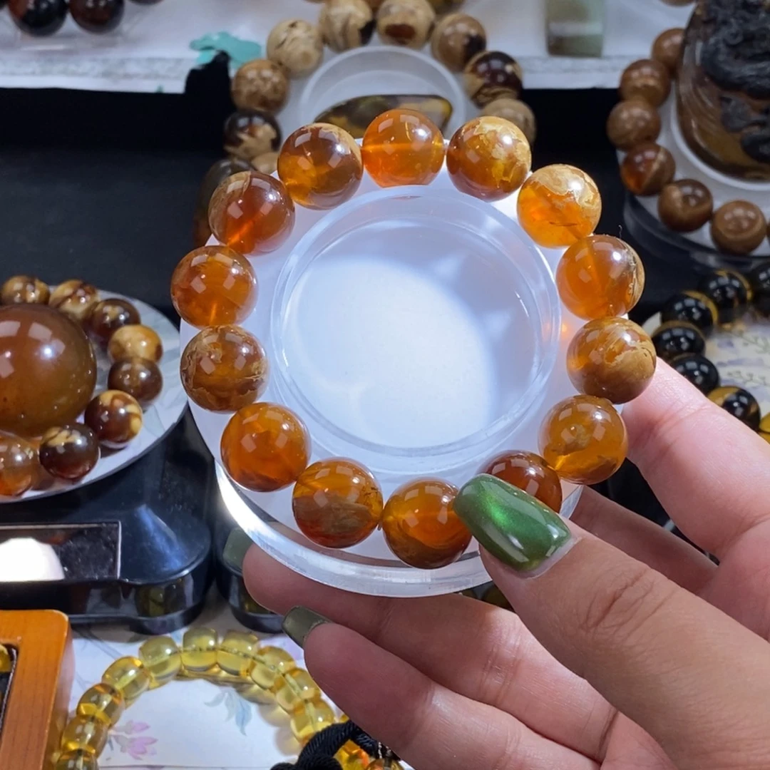 琥珀未镶嵌珠宝奇石15mm
