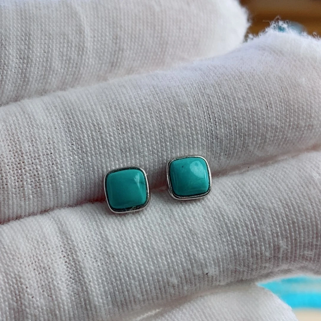 绿松石银S925镶嵌配饰