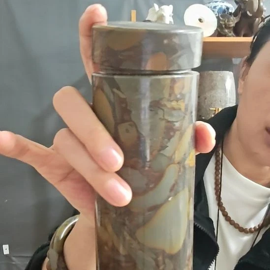 泗水砭石文化馆女娲石杯子