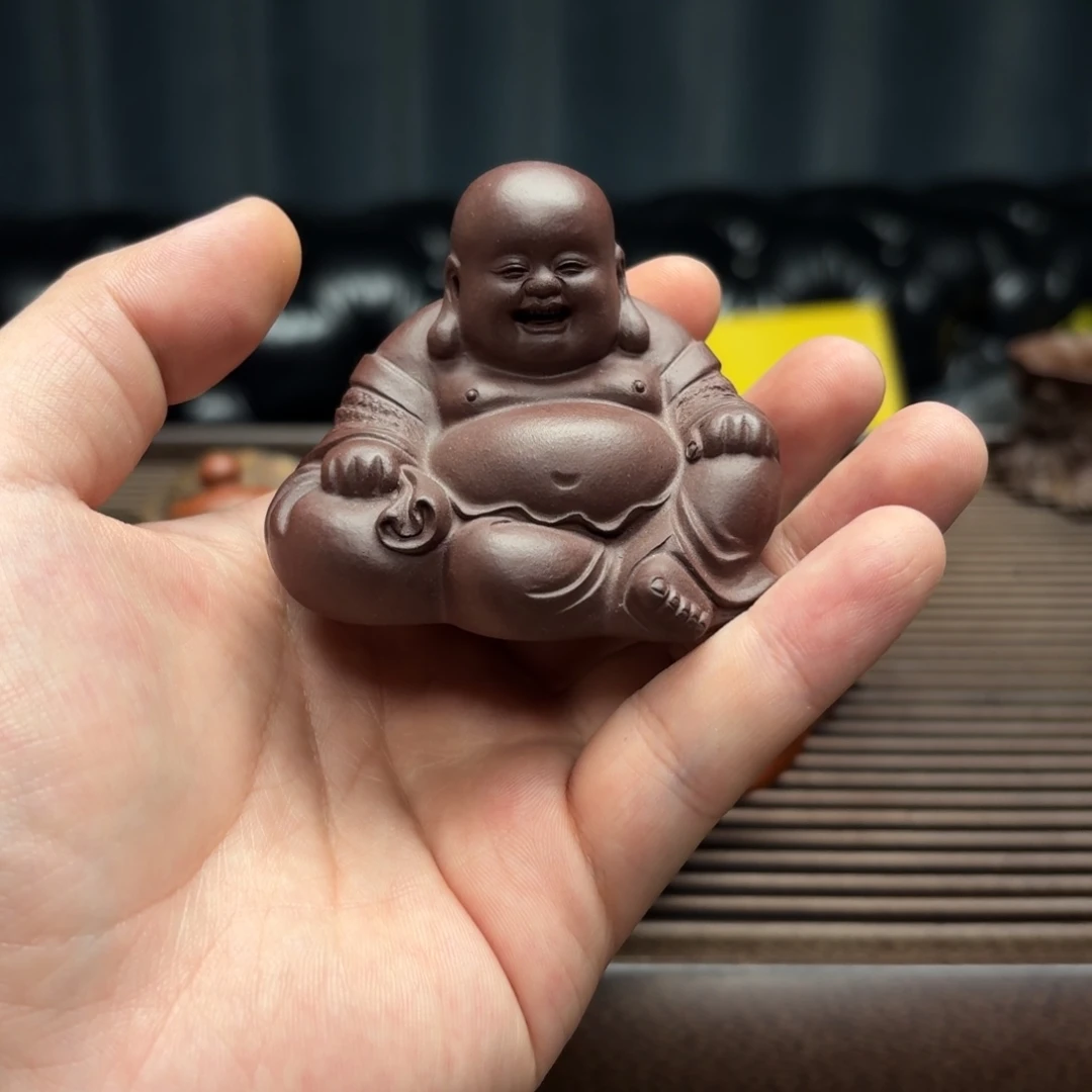 拂***晓紫砂茶壶拂晓兄两个弥勒