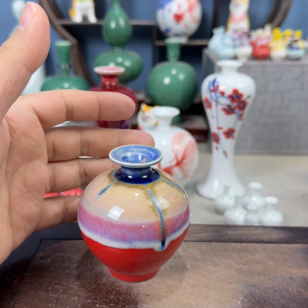 陶瓷手工小花器摆件
