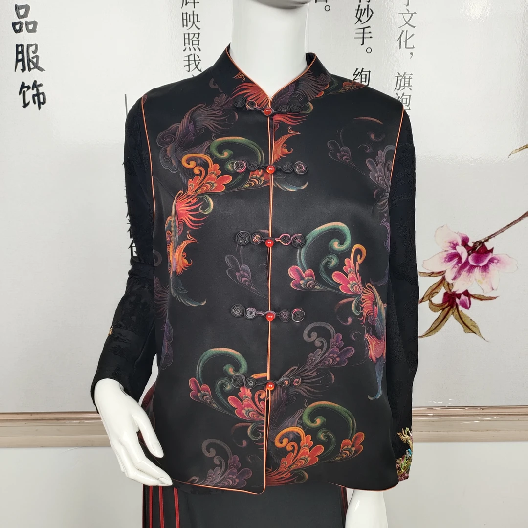 海棠标韵【新年福利】国风新中式高端定制重缎香云纱马甲可量体定做