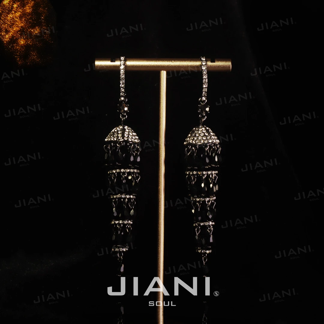 合金耳饰 JIANI【装饰艺术“女郎爵士下起舞的花伞”】耳饰