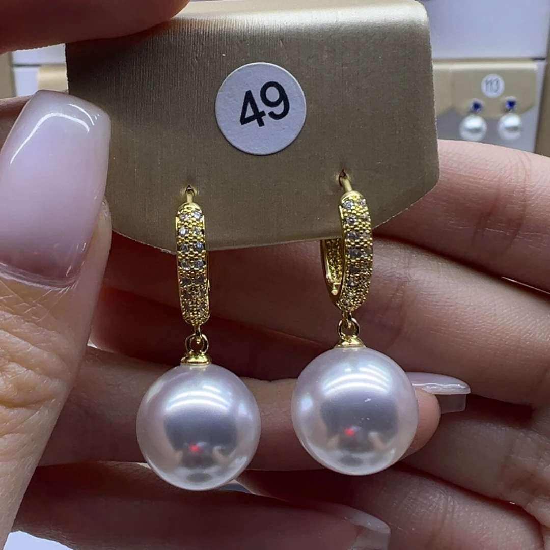 耳饰淡水珍珠银S925镶嵌