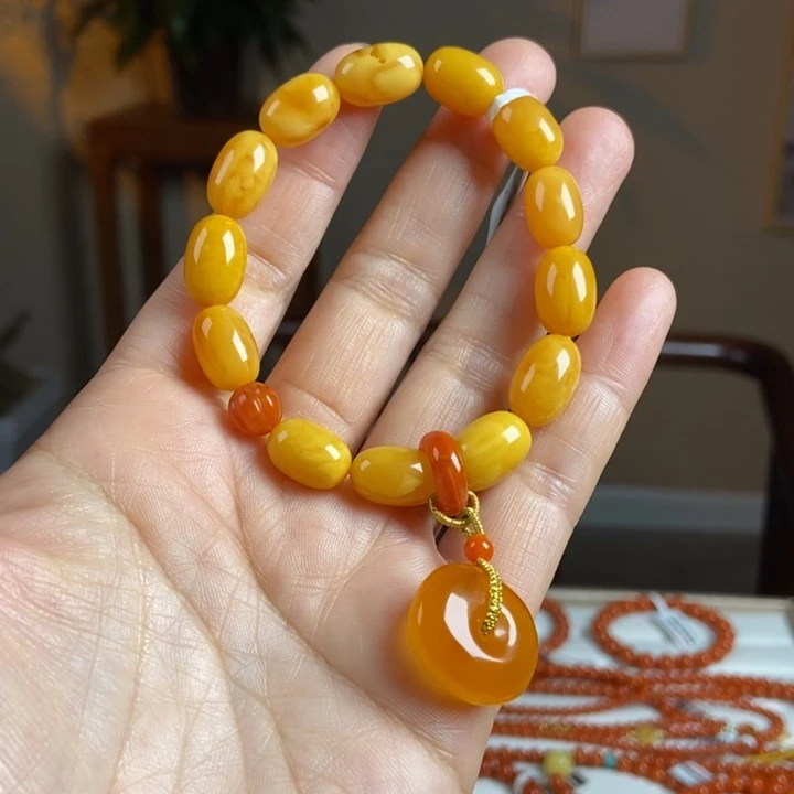 琥珀手链未镶嵌蜜蜡手串9