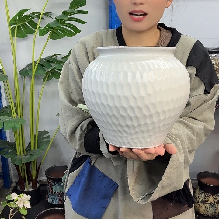 19×23 -粗陶花盆有孔-买买买