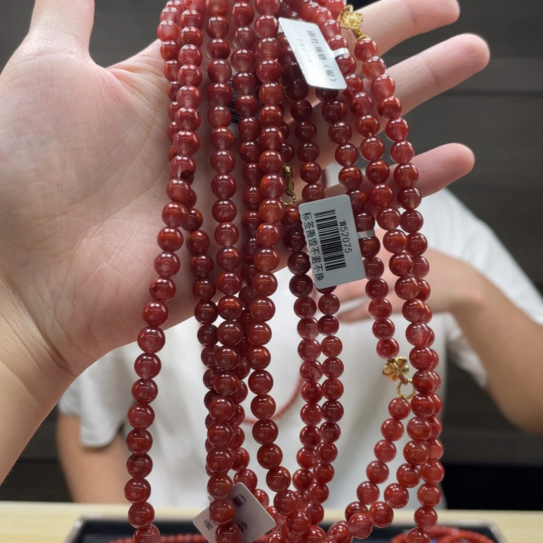 颈饰合金南红玛瑙瓦西火焰纹项链