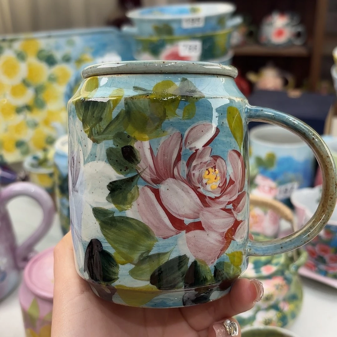 景德镇手绘高温釉下彩陶瓷茶具
