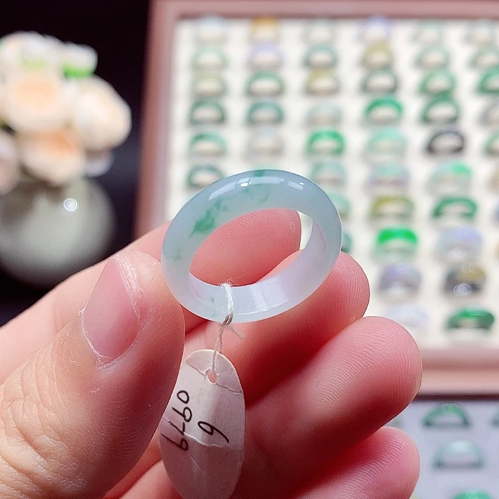 翡翠未镶嵌戒指16-17号